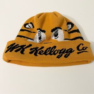 Vintage 1990s Kellogs Tiger Face Knit Beanie Made in Canada Acrylic Winter Hat